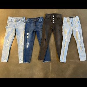 Lot of 12 slim girls Justice Aero jeans